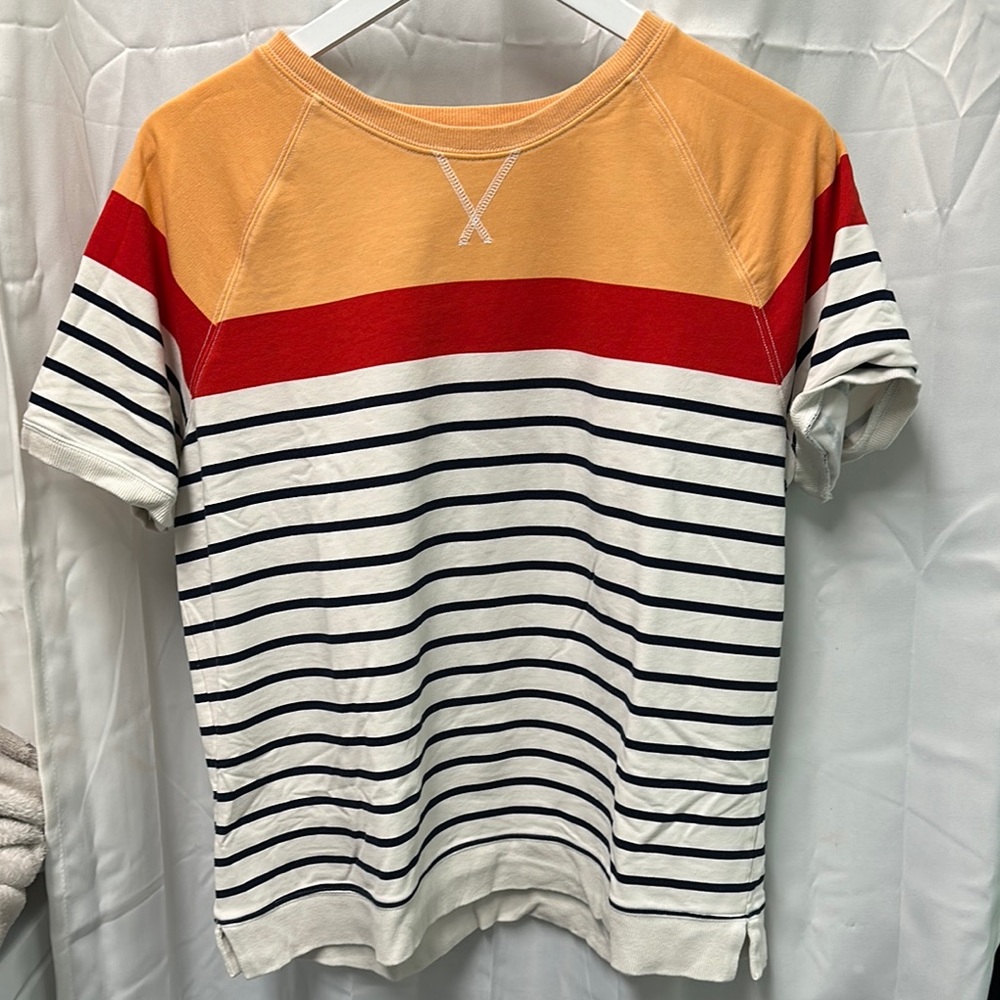 St. John's Bay Woman’s Classic Sweatshirt Multicolor Striped